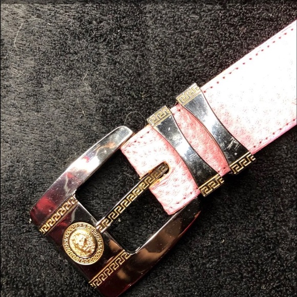 Versace Vintage Ostrich Skin Belt main image 4
